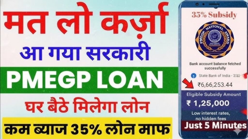 PMEGP Loan Process 2026 | Loan RS 20 Lakh Subsidy 35% PMEGP Loan Details