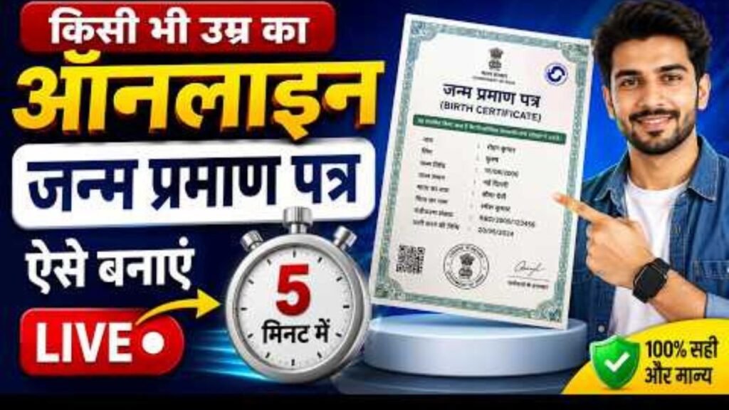 ऑनलाइन जन्म प्रमाण पत्र 2026 | जन्म प्रमाण पत्र कैसे बनवाएं |
